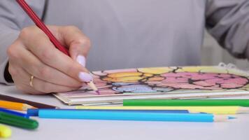 Creative expression. unveiling art through vibrant coloring techniques video