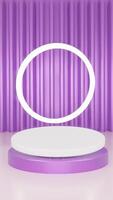 3d rendering of minimal scene of blank podium with valentine's day theme or beauty ads and healthy promotion video