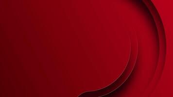 Looping red circle animated abstract geometric monochrome background with empty place for logo or product promotion video
