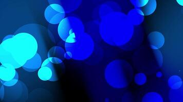 Blue translucent circles in varying sizes and darkness against a dark background video