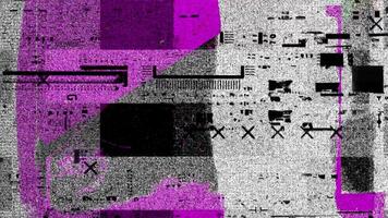 Glitch overlay abstract motion graphics video