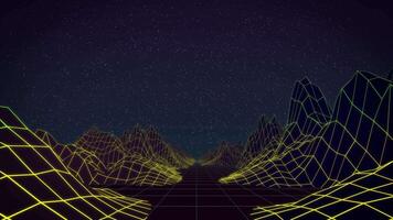 80s abstract backdrop for text and titles. Disco dancing grid floor for 2000s pop music clips video
