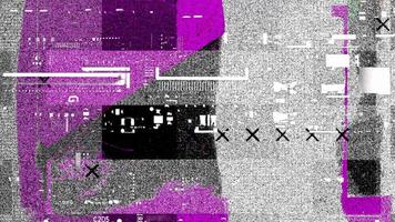 Glitch overlay abstract motion graphics video
