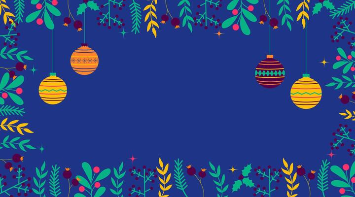 Merry Christmas background, banner, cover, poster design with trendy style illustration