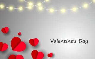 Flat design valentines day background. vector