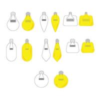 clear line art and yellow color bulbs illustrator. vector