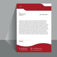 A modern letterhead design template on colorful layout. vector