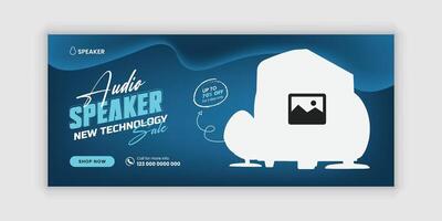 Web Banner for Audio Speaker Marketing vector