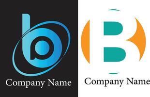 two logos with the letters B for Business, Landmark or Company vector