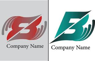 two logos for a company with the letters b and b vector