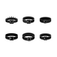 Belt Icon and Linocut Silhouette Design vector