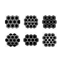 Honeycomb Pattern - and Linocut Silhouette Design vector