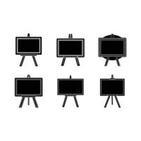 Blackboard Icon - and Linocut Silhouette Design vector