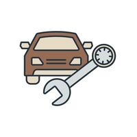 car mechanic icons symbol elements for infographic web vector