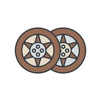 Tire icons symbol elements for infographic web vector