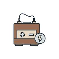 battery icons symbol elements for infographic web vector