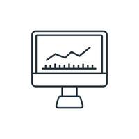 Monitoring icons symbol elements for infographic web vector