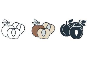 Peach icons symbol elements for infographic web vector
