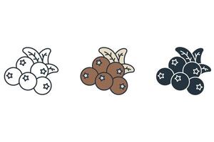 cranberry icons symbol elements for infographic web vector