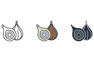 Fig icons symbol elements for infographic web vector