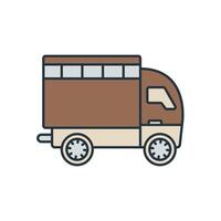 truck icons symbol elements for infographic web vector