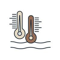 Temperature control icons symbol elements for infographic web vector