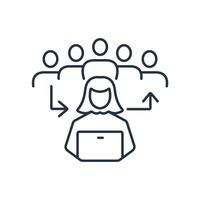 community connection icons symbol elements for infographic web vector