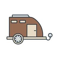 caravan icons symbol elements for infographic web vector