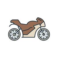 Motorcycle icons symbol elements for infographic web vector