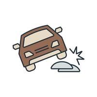 car bump icons symbol elements for infographic web vector