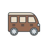 Van icons symbol elements for infographic web vector