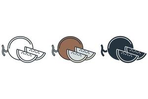 cantaloupe icons symbol elements for infographic web vector
