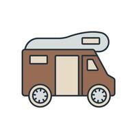 Motorhome icons symbol elements for infographic web vector