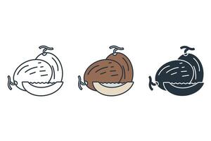 melon icons symbol elements for infographic web vector