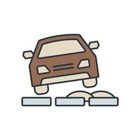 Car Tilt icons symbol elements for infographic web vector