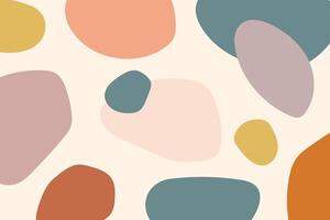 Abstract organic shapes pattern. Modern texture of pastel colorful wallpaper vector