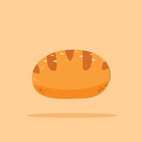 Plain roll toast. Homemade round wheat bread, for posters and web icons vector