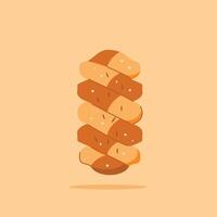 bakery food rotating. Flat illustration of bakery icon for poster and web icon vector
