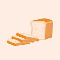 Bread spread for breakfast. wheat bread slice, dry bakery icon for poster and web icon vector