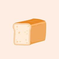 Homemade bread for breakfast. whole wheat bread, dry bakery icon for poster and web icon vector