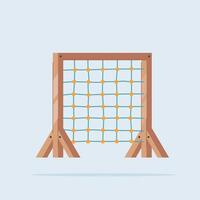Playground, a tool for learning to climb with the help of ropes, suitable for posters and web icons vector