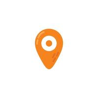 Location icon in flat style. Map pointer illustration on white isolated background. vector