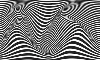 Black and white background abstract wavy curved lines vector