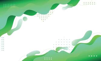 Abstract green liquid fluid modern background wavy curved vector