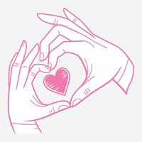 Hands Forming a Heart Shape, Expressing Love and Connection vector