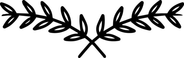 Two stylized branches are crossing each other, creating a simple and elegant decorative element, perfect for adding a touch of nature to various design projects vector