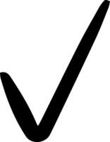Hand drawn check mark representing confirmation and acceptance, embodying positivity and a sense of completion while highlighting correctness and validation in various contexts vector