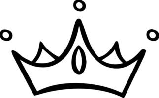 Simple, hand drawn crown representing royalty, power, and authority, perfect for design projects related to monarchy, leadership, or achievement vector