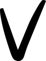 Hand drawn check mark conveying confirmation, agreement, or positive outcome, ideal for various projects related to business, education, or personal tasks vector