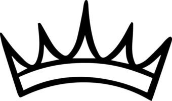 Hand drawn crown illustrating concepts of royalty, power, and authority, perfect for use in logos, icons, or as decorative elements in various design projects vector